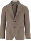 Tagliatore Wool Blend Single-breasted Jacket In Brown