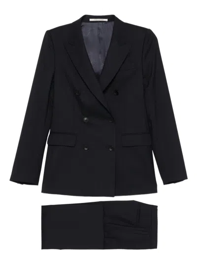 Tagliatore Wool-blend Suit In Black