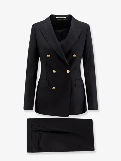 Tagliatore Wool Blend Suit In Black