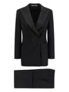 Tagliatore Tailored Double-breasted Wool Suit In Black