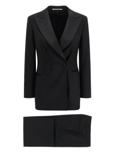 Tagliatore Wool Blend Suit In Black