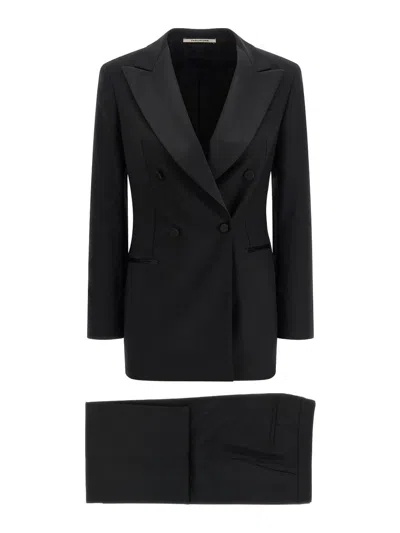 Tagliatore Wool Blend Suit In Black