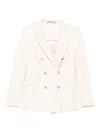 Tagliatore Tailored Wool Blend Jacket Featuring Pockets In White