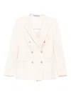 Tagliatore Tailored Wool Blend Jacket Featuring Pockets In White