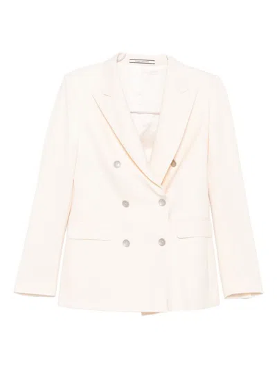 Tagliatore Wool Blend Suit In White