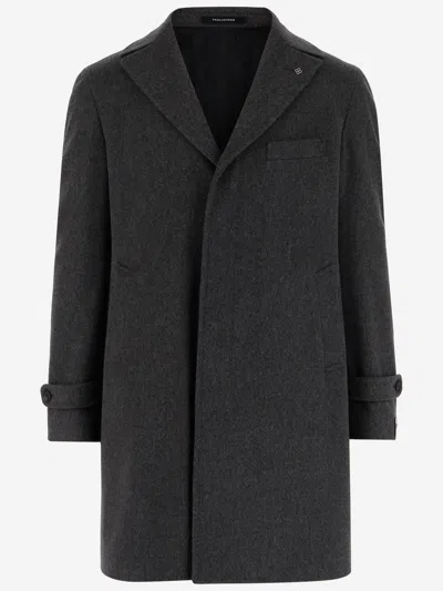 Tagliatore Wool Coat In Black