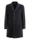 Tagliatore Wool Coat In Blue