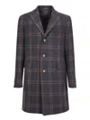 Tagliatore Wool Coat In Grey/brown In Gray