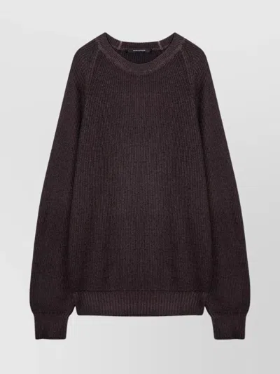TAGLIATORE WOOL CREW NECK PULLOVER WITH RAGLAN SLEEVES