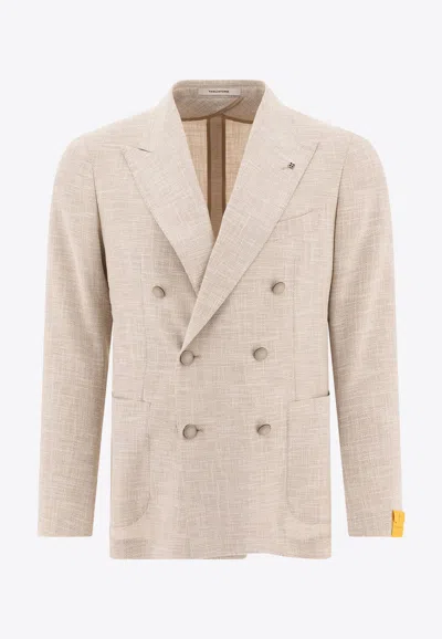 TAGLIATORE WOOL DOUBLE-BREASTED BLAZER