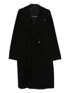 Tagliatore Wool Double-breasted Coat In Black