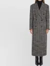 Tagliatore Wool Double-breasted Coat Herringbone Pattern In Multi