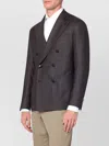 Tagliatore Brown Wool Double-breasted Jacket In Black