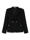 Tagliatore Wool Double-breasted Jacket Dart Detailing In Black