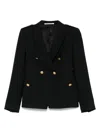 Tagliatore Wool Double-breasted Jacket Featuring Back Vent In Black