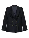Tagliatore Double-breasted Suit In Black