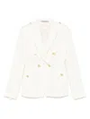 Tagliatore Women Wool Double-breasted Jacket In White