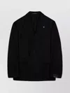 Tagliatore Wool Double Breasted Jacket With Notch Lapel In Black