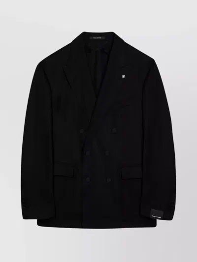 TAGLIATORE WOOL DOUBLE BREASTED JACKET WITH NOTCH LAPEL