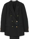 Tagliatore Suit Wool Double-breasted Peak Lapels In Black