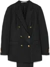 Tagliatore Suit Wool Double-breasted Peak Lapels In Black