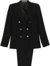 Tagliatore Wool Blend Double-breasted Suit In Black