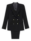 Tagliatore Wool Blend Double-breasted Suit In Blue