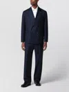 Tagliatore Wool Double Breasted Suit Structured Shoulders In Black