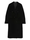 Tagliatore Wool Coat Belted Double-breasted Design In Black