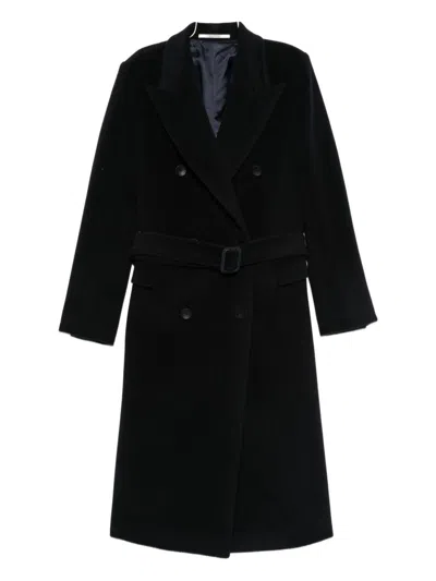 Tagliatore Wool Double-bteasted Coat In Black