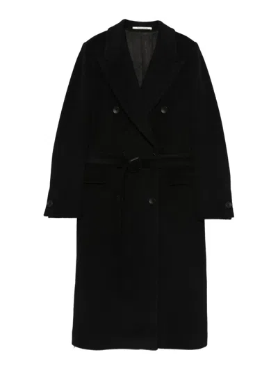 Tagliatore Wool Double-bteasted Coat In Black