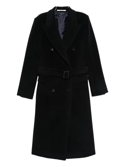Tagliatore Wool Double-bteasted Coat In Blue