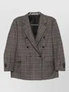 Tagliatore Double-breasted Check-pattern Jacket In Brown