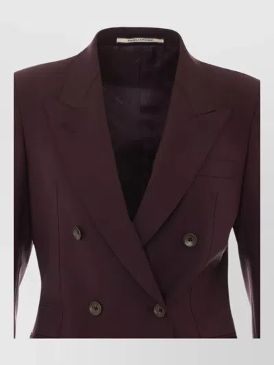 Tagliatore Wool Double-breasted Trouser Suit In Brown