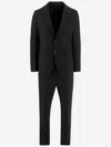 Tagliatore Blue Virgin Wool Tuxedo Suit In Black