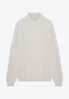 Tagliatore Turtleneck Wool Long Sleeves In White