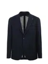 Tagliatore Wool Hopsack Jacket In Blue