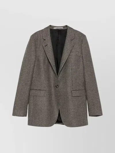 TAGLIATORE WOOL HOUNDSTOOTH BLAZER NOTCHED LAPELS