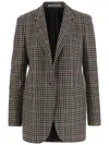 Tagliatore Wool Jacket With Plaid Pattern In Gray