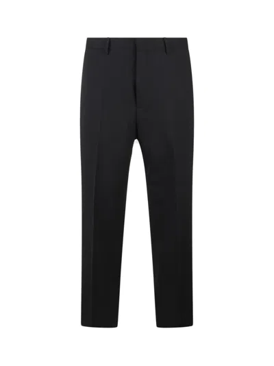 Tagliatore Wool Jersey Stretch Tailored Trousers In Black