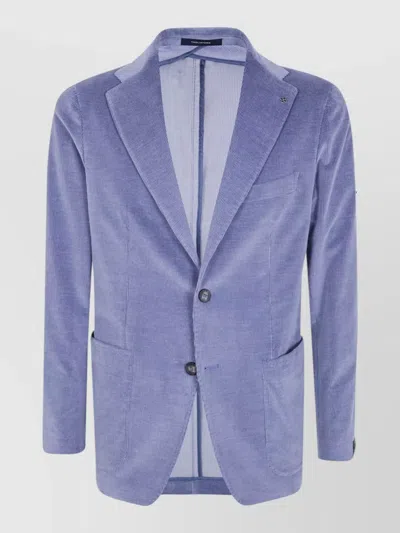 Tagliatore Wool Montecarlo Single Breasted Jacket In Blue