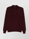 Tagliatore Bordeaux Long-sleeved Polo Shirt