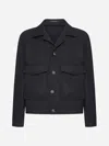 Tagliatore Long-sleeved Casual Jacket In Charcoal Grey