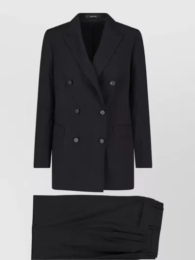 Tagliatore Wool Silk Blazer In Blue