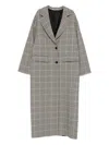 Tagliatore Houndstooth Pattern Wool Coat Pockets In Black