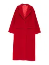 Tagliatore Long Wool Coat With Notched Lapels And Flap Pockets In Multi