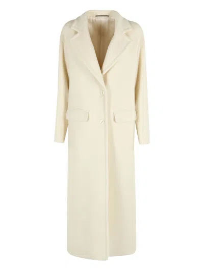 Tagliatore Wool Single Breasted Coat In Neutral