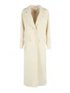 Tagliatore Alberto Biani Wool Single-breasted Coat In White