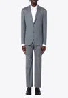 Tagliatore Tailored Single-breasted Wool Suit With Notch Lapel In Gray