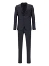 Tagliatore Wool Single-breasted Tuxedo Suit In Black